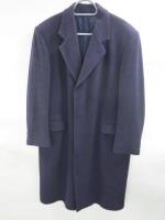 Savoy Tailors Guild 100% Cashmere Men's Navy Coat, Approx. Size L.