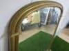 Large Wooden Framed Over Mantle Mirror in Gold, Size H122 x W112cm. - 2