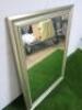 Wooden Framed Mirror in Silver, Size H107 x W76cm. - 2