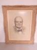 Framed & Glazed Sketch in Charcoal of Winston Churchill By Tom Hall (1885 - 1972). Size 83 x 69cm. NOTE: believed to be circa pre 1960's, the current owner states "to the best of my knowledge it was part of an art exhibition in British government offices - 4