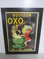 Framed & Glazed OXO Bouillon Print, Size 63 x 48cm.