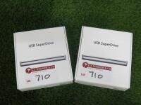 2 x Apple USB Superdrives Model MD564Z MA with Box.