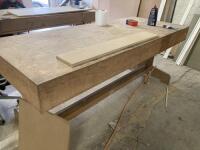 2 x 2200 x 90cm Wooden Workbenches. Viewing & Collection Strictly by prior appointment on site in Ilford, Essex, IG6 3UF