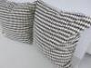 Pair of Black & White Cushions, Size 50 x 45cm. - 2