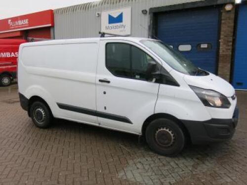 HV17 AXJ: Ford Transit Custom, Panel Van in White. Diesel, Manual, 1995cc, Mileage 37,000. MOT Expires 11/04/24. Comes with V5 & 2 x Keys. 