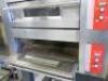 Stainless Steel Double Deck Electric Pizza Oven, Single Phase on Purpose Built Stand. Size H68 x W95 X D88cm. NOTE: Condition as viewed & inspected. - 2