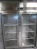 Tefcold Double Door Stainless Steel Freezer, Model- RF1420-P, YOM 2022. Size H200 x W146 x D83cm. Appears in Very Good Condition. - 4