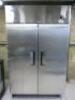 Atosa Double Door Stainless Steel Fridge. Model MBF8114. Size H210 x W132 x D80cm. NOTE: Requires Plug.