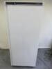 Polar Single Door Upright Fridge in White, Model CD614, S/N 20070673. Size H190 x W78 x D70cm.