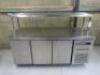 Sterling Undercounter Stainless Steel Fridge with Table Top shelf. Model- SPP-7-180-30 S P C I R. Size H124 x 179 x D70cm. No Power Cable Found