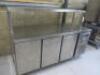 Sterling Undercounter Stainless Steel Fridge with Table Top shelf. Model- SPP-7-180-30 S P C I R. Size H124 x 179 x D70cm. No Power Cable Found - 2