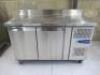 Prodis Double Door Stainless Steel Mobile Fridge Unit. Model GRN-W2R. Size H86 x W136 x D70cm.