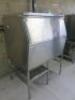 Follet Stainless Steel Ice Storage Bin On Stand. Model L650SDC. Size H155 x W112 x D79cm. - 2