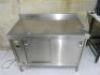 Two Door Stainless Steel Warming Cabinet H87 x W115 x D70cm.