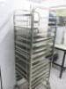 Adexa 17 Shelf Stainless Steel Mobile Trolley with 12 Aluminium Shelves. - 3