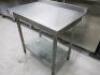 Stainless Steel Prep Table with Shelf Under, Size H95 x W90 x D60cm. - 3