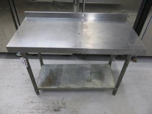 Stainless Steel Prep Table with Shelf Under, Size H93 x W120 x D60cm.