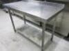 Stainless Steel Prep Table with Shelf Under, Size H93 x W120 x D60cm. - 3