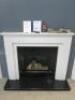 Michael Miller Celena MK2 Convection Flue Log Effect Gas Fire, Built in Ex-Display with White Marble Surround & Black Hearth with Manual & Remote. Surround Size 108 x 137cm... - 6