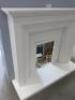 White Marble Fireplace Surround with Hearth, Built in Ex-Display. Surround Size 103 x 137cm.... - 2