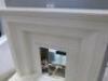 White Marble Fireplace Surround with Hearth, Built in Ex-Display. Surround Size 103 x 137cm.... - 5