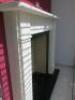 White Marble Fireplace Surround, Built in Ex-Display. Surround Size 113 x 137cm....