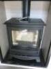 Carlton & Jenrick Purevision CPV5W Wide Wood Burning/Multi Fuel Stove with Manuals & Flue. New/Ex-Display. Approx RRP £2500.