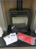 FDC 5kw Wide Eco 3 Freestanding Wood Burning/Multi Fuel Stove with Manual, Gloves & Flue. New/Ex-Display.