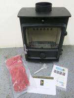FDC 4kw Eco V3 Freestanding Wood Burning/Multi Fuel Stove with Manual & Gloves. New/Ex-Display.