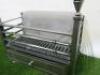 Cast Iron Fire Grate with Finials. Size H47 x W54 x D28cm. - 4