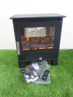 ACR Malvern Electric Wood Effect Stove, Model E-Mali with Manual & Remote.