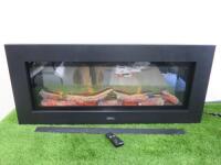 Dimplex SP16 Wall Hung Electric Fire with Bracket & Remote. Size H53 x W120 x D18cm.