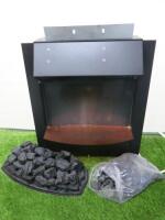 Flamerite Electric Insert Fire, Model Cisko/Reid/Hudson MK2 with Remote (no surround) with a Coal Effect Grate & Bag of Faux Coal.