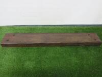 Reclaimed Solid Wood Overmantel Beam in Dark Wood. Size W122 x D7cm.