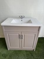 Bathroom Sink Vanity Unit with Taps. Size H85 x W80 x D47cm.