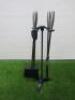 Black Cast Metal 4 Piece Companion Set.