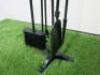 Black Cast Metal 4 Piece Companion Set. - 2