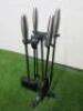 Black Cast Metal 4 Piece Companion Set. - 3