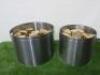 2 x Stainless Steel Log Bins. Size H32 x Dia 43 & 35cm.