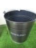 5 x Hill Pewter Kindling Buckets with Wood Handle. - 2