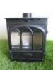 Mini Cast Log Burning Stove (used as samples for Carlton & Jenrick). Size H22cm.