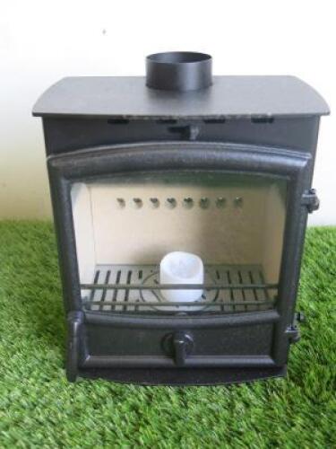 Mini Cast Log Burning Stove (used as samples for Carlton & Jenrick). Size H22cm.