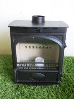 Mini Cast Log Burning Stove (used as samples for Carlton & Jenrick). Size H22cm.