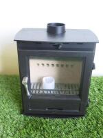 Mini Cast Log Burning Stove (used as samples for Carlton & Jenrick). Size H22cm.