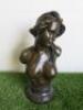 Bronze Style Bust of Naked Lady on Marble Base, Inscribed J.Gerome. Size H41cm. RRP &pound;125.