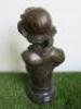 Bronze Style Bust of Naked Lady on Marble Base, Inscribed J.Gerome. Size H41cm. RRP &pound;125. - 3
