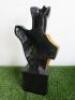 Gold & Black Silhouette Bust of Naked Lady on Marble Base. Size H50cm. RRP &pound;120. - 3