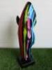 Horse Head in Multi Colour Paint Splat Design on Marble Plinth. Size H59cm. RRP &pound;160.