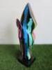 Horse Head in Multi Colour Paint Splat Design on Marble Plinth. Size H59cm. RRP &pound;160. - 2