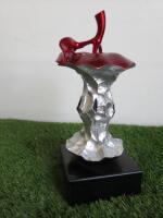 Apple Core Ornament in Red on Marble Base. Size H30cm. RRP £120.